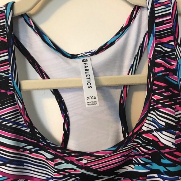 4/$25 Fabletics pink Mary racer back workout tank xxs - Picture 6 of 6
